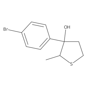 3-(4-Bromophenyl)-2-methylthiolan-3-ol结构式