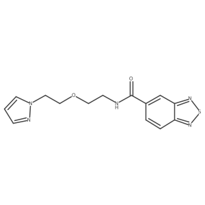 N-(2-(2-(1H-pyrazol-1-yl)ethoxy)ethyl)benzo[c][1,2,5]thiadiazole-5-carboxamide结构式