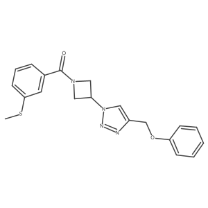 (3-(methylthio)phenyl)(3-(4-(phenoxymethyl)-1H-1,2,3-triazol-1-yl)azetidin-1-yl)methanone Structure