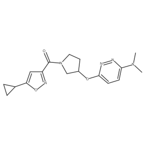 (5-Cyclopropylisoxazol-3-yl)(3-((6-(dimethylamino)pyridazin-3-yl)oxy)pyrrolidin-1-yl)methanone Structure