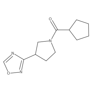 (3-(1,2,4-Oxadiazol-3-yl)pyrrolidin-1-yl)(cyclopentyl)methanone Structure
