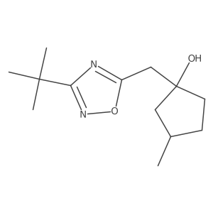 1-[(3-tert-Butyl-1,2,4-oxadiazol-5-yl)methyl]-3-methylcyclopentan-1-ol结构式