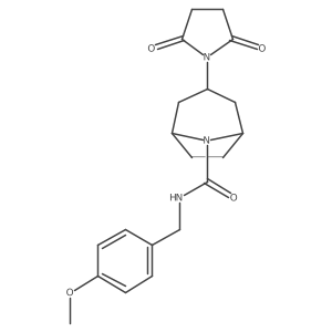 (1R,5S)-3-(2,5-dioxopyrrolidin-1-yl)-N-(4-methoxybenzyl)-8-azabicyclo[3.2.1]octane-8-carboxamide Structure