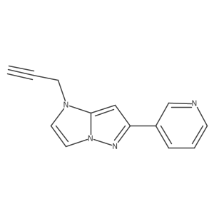 1-prop-2-ynyl-6-(3-pyridyl)imidazo[1,2-b]pyrazole结构式