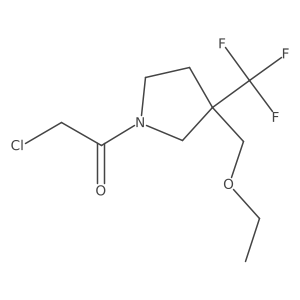 2-Chloro-1-[3-(ethoxymethyl)-3-(trifluoromethyl)pyrrolidin-1-yl]ethan-1-one结构式
