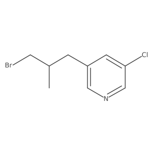 3-(3-Bromo-2-methylpropyl)-5-chloropyridine Structure