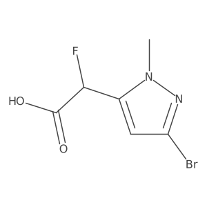 2-(3-bromo-1-methyl-1H-pyrazol-5-yl)-2-fluoroacetic acid Structure