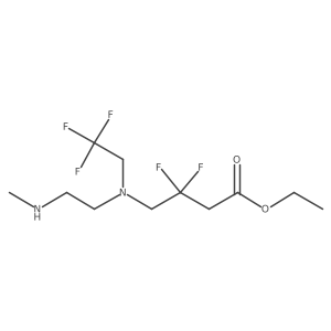 Ethyl 3,3-difluoro-4-{[2-(methylamino)ethyl](2,2,2-trifluoroethyl)amino}butanoate结构式
