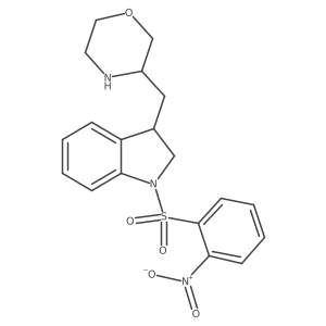 3-[(morpholin-3-yl)methyl]-1-(2-nitrobenzenesulfonyl)-2,3-dihydro-1H-indole Structure