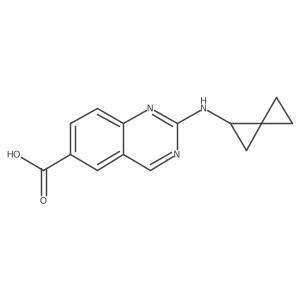 2-({Spiro[2.2]pentan-1-yl}amino)quinazoline-6-carboxylic acid结构式