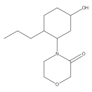 4-(5-Hydroxy-2-propylcyclohexyl)morpholin-3-one Structure