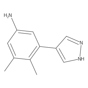 3,4-dimethyl-5-(1H-pyrazol-4-yl)aniline Structure
