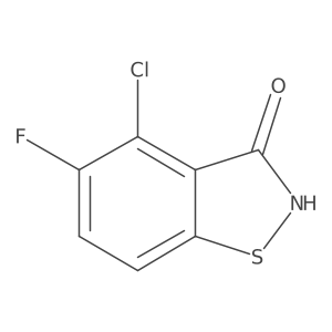 4-Chloro-5-fluoro-2,3-dihydro-1,2-benzothiazol-3-one结构式