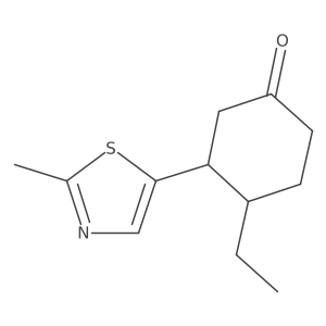 4-Ethyl-3-(2-methyl-1,3-thiazol-5-yl)cyclohexan-1-one结构式