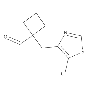 1-[(5-Chloro-1,3-thiazol-4-yl)methyl]cyclobutane-1-carbaldehyde结构式