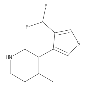 3-[4-(Difluoromethyl)thiophen-3-yl]-4-methylpiperidine Structure
