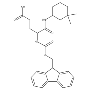 4-[(3,3-dimethylcyclohexyl)carbamoyl]-4-({[(9H-fluoren-9-yl)methoxy]carbonyl}amino)butanoic acid结构式