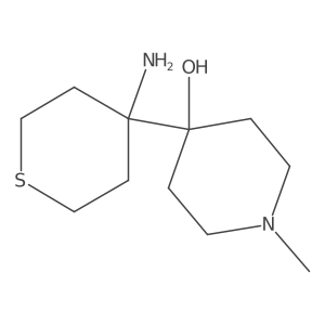 4-(4-Aminothian-4-yl)-1-methylpiperidin-4-ol结构式