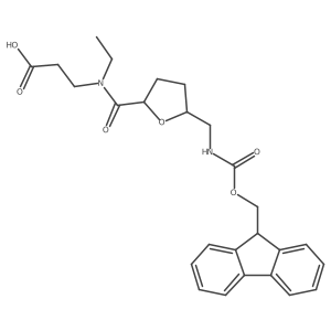 3-(N-ethyl-1-{5-[({[(9H-fluoren-9-yl)methoxy]carbonyl}amino)methyl]oxolan-2-yl}formamido)propanoic acid Structure