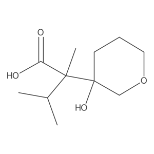 2-(3-Hydroxyoxan-3-yl)-2,3-dimethylbutanoic acid Structure