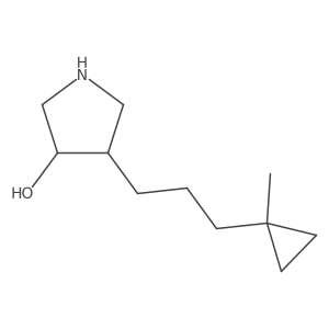 4-[3-(1-Methylcyclopropyl)propyl]pyrrolidin-3-ol Structure