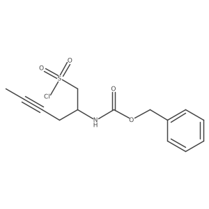 benzyl N-[1-(chlorosulfonyl)hex-4-yn-2-yl]carbamate结构式