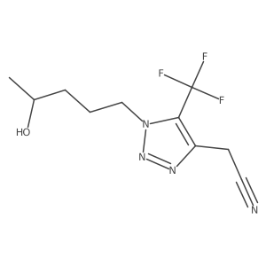 2-[1-(4-hydroxypentyl)-5-(trifluoromethyl)-1H-1,2,3-triazol-4-yl]acetonitrile结构式