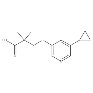 3-[(5-Cyclopropylpyridin-3-yl)sulfanyl]-2,2-dimethylpropanoic acid结构式
