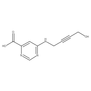 6-[(4-Hydroxybut-2-yn-1-yl)amino]pyrimidine-4-carboxylic acid Structure