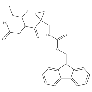 2-[N-(butan-2-yl)-1-{1-[({[(9H-fluoren-9-yl)methoxy]carbonyl}amino)methyl]cyclopropyl}formamido]acetic acid结构式