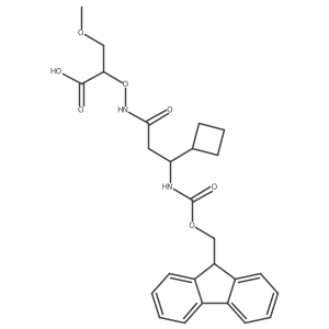 2-{[3-cyclobutyl-3-({[(9H-fluoren-9-yl)methoxy]carbonyl}amino)propanamido]oxy}-3-methoxypropanoic acid Structure