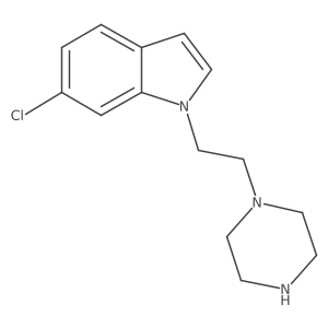 6-chloro-1-[2-(piperazin-1-yl)ethyl]-1H-indole结构式