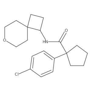 1-(4-chlorophenyl)-N-(7-oxaspiro[3.5]nonan-1-yl)cyclopentanecarboxamide Structure