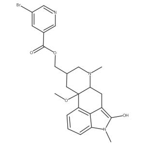(5-Hydroxy-10a-methoxy-4,7-dimethyl-4,6,6a,7,8,9,10,10a-octahydroindolo[4,3-fg]quinolin-9-yl)methyl 5-Bromonicotinate结构式
