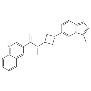 N-methyl-N-(1-{3-methyl-[1,2,4]triazolo[4,3-b]pyridazin-6-yl}azetidin-3-yl)quinoxaline-2-carboxamide结构式