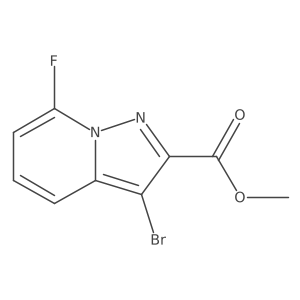 Methyl 3-bromo-7-fluoropyrazolo[1,5-a]pyridine-2-carboxylate结构式