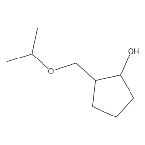 rac-(1R,2S)-2-[(propan-2-yloxy)methyl]cyclopentan-1-ol结构式