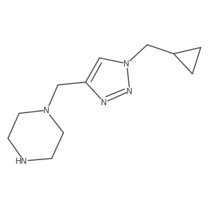 1-{[1-(cyclopropylmethyl)-1H-1,2,3-triazol-4-yl]methyl}piperazine结构式