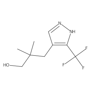 2,2-dimethyl-3-[3-(trifluoromethyl)-1H-pyrazol-4-yl]propan-1-ol Structure