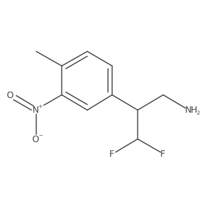 3,3-Difluoro-2-(4-methyl-3-nitrophenyl)propan-1-amine结构式