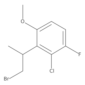 2-(1-Bromopropan-2-yl)-3-chloro-4-fluoro-1-methoxybenzene Structure