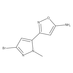 3-(3-bromo-1-methyl-1H-pyrazol-5-yl)-1,2-oxazol-5-amine结构式