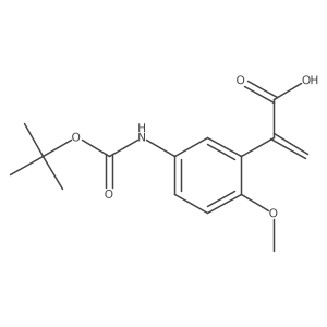 2-(5-{[(Tert-butoxy)carbonyl]amino}-2-methoxyphenyl)prop-2-enoic acid结构式
