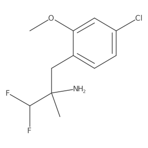3-(4-Chloro-2-methoxyphenyl)-1,1-difluoro-2-methylpropan-2-amine结构式