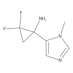 2,2-difluoro-1-(1-methyl-1H-imidazol-5-yl)cyclopropan-1-amine Structure