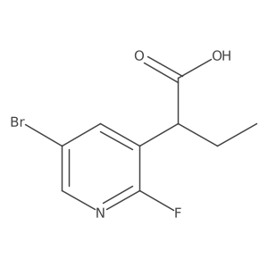 2-(5-Bromo-2-fluoropyridin-3-yl)butanoic acid Structure