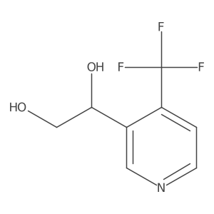 1-[4-(Trifluoromethyl)pyridin-3-yl]ethane-1,2-diol结构式