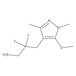 2,2-difluoro-3-(5-methoxy-1,3-dimethyl-1H-pyrazol-4-yl)propan-1-amine Structure