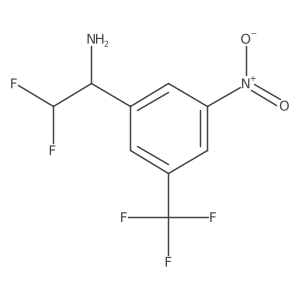 2,2-Difluoro-1-(3-nitro-5-(trifluoromethyl)phenyl)ethanamine结构式