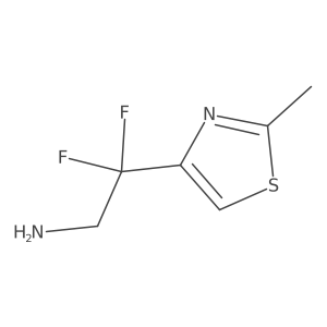 2,2-Difluoro-2-(2-methyl-1,3-thiazol-4-yl)ethan-1-amine结构式